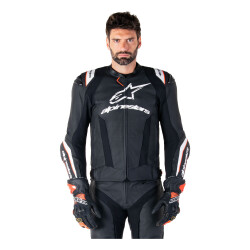 Alpinestars Missile V3 Ignition Deri Korumalı Motosiklet Montu Siyah / Beyaz - 3