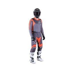 Alpinestars Racer Hoen Kros Motosiklet Jerseyi Gri / Oranj - 3