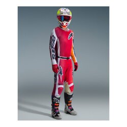 Alpinestars Racer Portl Off-Road Motosiklet Pantolonu Kırmızı / Beyaz / Siyah - 6