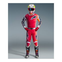 Alpinestars Racer Portl Off-Road Motosiklet Pantolonu Kırmızı / Beyaz / Siyah - 9