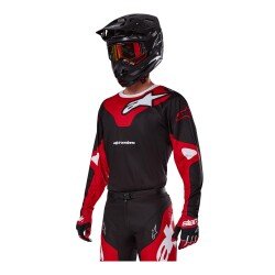 Alpinestars Racer Veil Kros Motosiklet Jerseyi Siyah / Kırmızı / Beyaz - 3