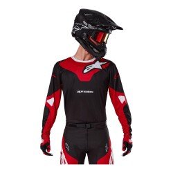 Alpinestars Racer Veil Kros Motosiklet Jerseyi Siyah / Kırmızı / Beyaz - 5