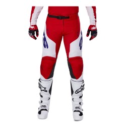 Alpinestars Racer Veil Kros Motosiklet Pantolonu Kırmızı / Beyaz - 5