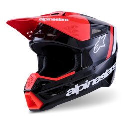Alpinestars SM3 Radium Off-Road Kaskı Siyah / Kırmızı / Beyaz - Alpinestars
