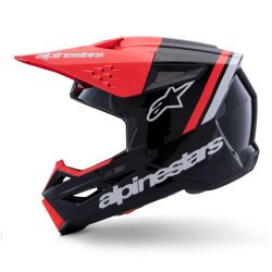 Alpinestars SM3 Radium Off-Road Kaskı Siyah / Kırmızı / Beyaz - 3