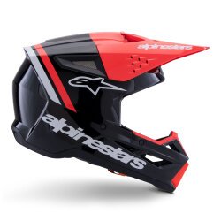 Alpinestars SM3 Radium Off-Road Kaskı Siyah / Kırmızı / Beyaz - 4