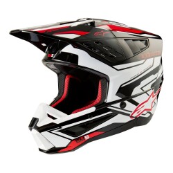 Alpinestars S-M5 ACT Off-Road Kaskı Siyah / Beyaz / Kırmızı - 1