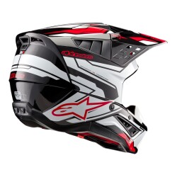 Alpinestars S-M5 ACT Off-Road Kaskı Siyah / Beyaz / Kırmızı - 4