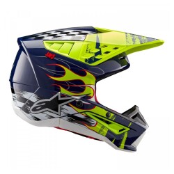 Alpinestars SM5 Rash Off-Road Motosiklet Kaskı Lacivert / Sarı / Beyaz - Alpinestars (1)