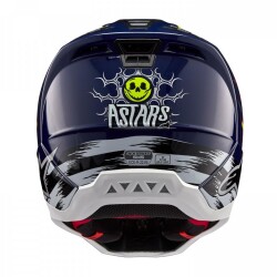 Alpinestars SM5 Rash Off-Road Motosiklet Kaskı Lacivert / Sarı / Beyaz - 3