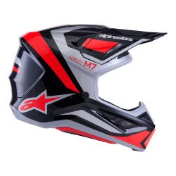 Alpinestars S-M7 RIS Off-Road Kaskı Kırmızı / Gümüş - 4