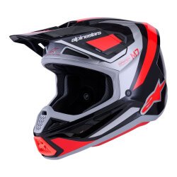 Alpinestars S-M7 RIS Off-Road Kaskı Kırmızı / Gümüş - Alpinestars