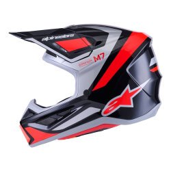 Alpinestars S-M7 RIS Off-Road Kaskı Kırmızı / Gümüş - 3