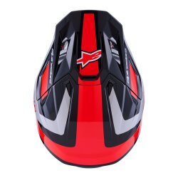 Alpinestars S-M7 RIS Off-Road Kaskı Kırmızı / Gümüş - 7