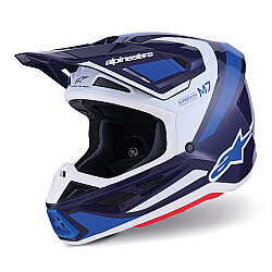 Alpinestars S-M7 Rise Off-Road Kaskı Mavi / Beyaz - Alpinestars