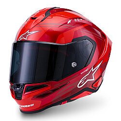 Alpinestars S R7 A-Core Kapalı Motosiklet Kaskı Kırmızı / Beyaz - Alpinestars