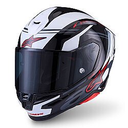 Alpinestars S R7 A-Core Kapalı Motosiklet Kaskı Siyah / Beyaz / Kırmızı - Alpinestars