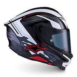 Alpinestars S R7 A-Core Kapalı Motosiklet Kaskı Siyah / Beyaz / Kırmızı - 5