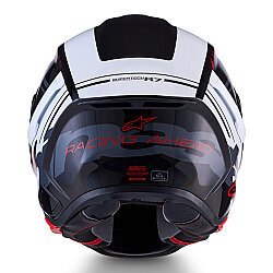 Alpinestars S R7 A-Core Kapalı Motosiklet Kaskı Siyah / Beyaz / Kırmızı - 6