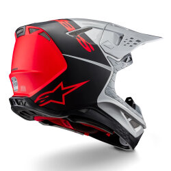 Alpinestars Supertech M10 Flood Off-Road Kaskı Gri / Kırmızı / Siyah - 2
