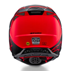 Alpinestars Supertech M10 Flood Off-Road Kaskı Gri / Kırmızı / Siyah - 6