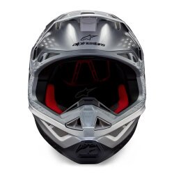 Alpinestars Supertech M10 Flood Off-Road Kaskı Gri / Kırmızı / Siyah - 5