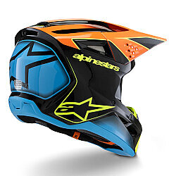 Alpinestars SM3 Fray Off-Road Motosiklet Kaskı Siyah / Mavi / Oranj - Alpinestars (1)