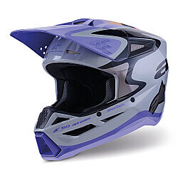 Alpinestars SM3 Jettson Off-Road Motosiklet Kaskı Gri / Mavi 