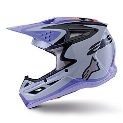Alpinestars SM3 Jettson Off-Road Motosiklet Kaskı Gri / Mavi - 3