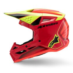 Alpinestars SM3 Youth Fray Off-Road Çocuk Genç Motosiklet Kaskı Kırmızı / Sarı - 4