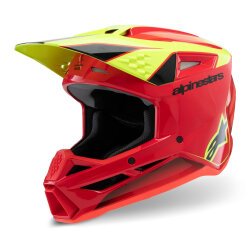 Alpinestars SM3 Youth Fray Off-Road Çocuk Genç Motosiklet Kaskı Kırmızı / Sarı - Alpinestars