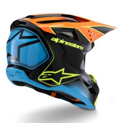 Alpinestars SM3 Youth Fray Off-Road Çocuk Genç Motosiklet Kaskı Siyah / Mavi / Oranj - Alpinestars (1)