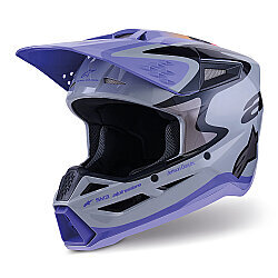 Alpinestars SM3 Youth Jettson Off-Road Çocuk Genç Motosiklet Kaskı Gri / Mavi 