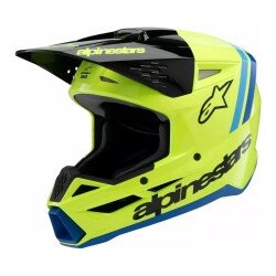 Alpinestars SM3 Youth Radium Off-Road Çocuk Genç Motosiklet Kaskı Sarı / Siyah / Mavi - Alpinestars