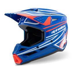 Alpinestars SM3 Youth Wurx Off-Road Çocuk Genç Motosiklet Kaskı Mavi / Beyaz / Kırmızı - Alpinestars