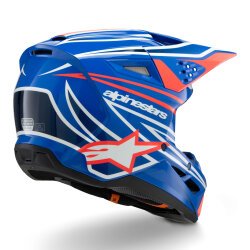 Alpinestars SM3 Youth Wurx Off-Road Çocuk Genç Motosiklet Kaskı Mavi / Beyaz / Kırmızı - Alpinestars (1)
