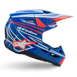 Alpinestars SM3 Youth Wurx Off-Road Çocuk Genç Motosiklet Kaskı Mavi / Beyaz / Kırmızı - 3