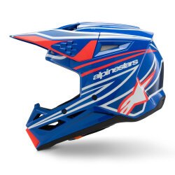 Alpinestars SM3 Youth Wurx Off-Road Çocuk Genç Motosiklet Kaskı Mavi / Beyaz / Kırmızı - 4