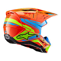 Alpinestars SM5 Action 2 Off-Road Kaskı Kırmızı / Mavi / Sarı - Alpinestars (1)