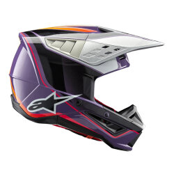 Alpinestars SM5 Sail Off-Road Kaskı Mor / Siyah / Gri - 4
