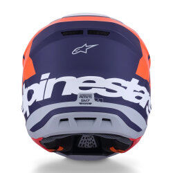 Alpinestars S-M7 Core Off-Road Kaskı Mavi / Beyaz / Oranj - 6