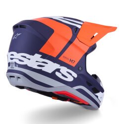 Alpinestars S-M7 Core Off-Road Kaskı Mavi / Beyaz / Oranj - Alpinestars (1)