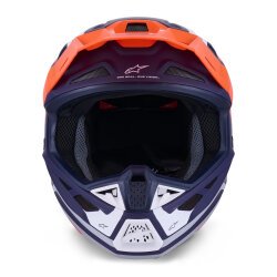 Alpinestars S-M7 Core Off-Road Kaskı Mavi / Beyaz / Oranj - 3