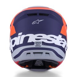 Alpinestars S-M7 Core Off-Road Kaskı Mavi / Beyaz / Oranj - 6