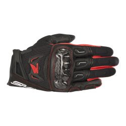 Alpinestars Honda SMX-2 Air Carbon Korumalı Motosiklet Eldiveni Siyah / Kırmızı - Alpinestars
