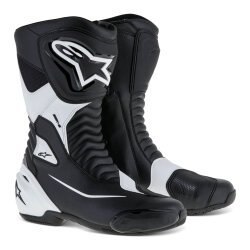 Alpinestars SMX S Korumalı Spor Motosiklet Botu Siyah / Beyaz - Alpinestars