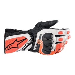 Alpinestars SP-8 V3 Korumalı Motosiklet Eldiveni Siyah / Beyaz / Parlak Kırmızı 