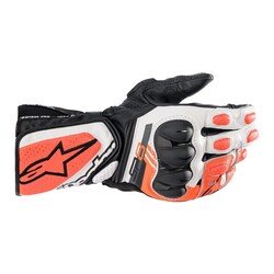 Alpinestars SP-8 V3 Korumalı Motosiklet Eldiveni Siyah / Beyaz / Parlak Kırmızı - Alpinestars