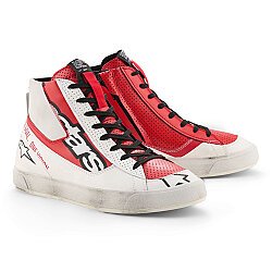 Alpinestars Stated Flair Korumalı Motosiklet Botu Beyaz / Kırmızı - Alpinestars
