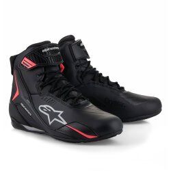 Alpinestars Stella Faster-4 DS Korumalı Kadın Motosiklet Botu Siyah / Gri / Kırmızı - Alpinestars